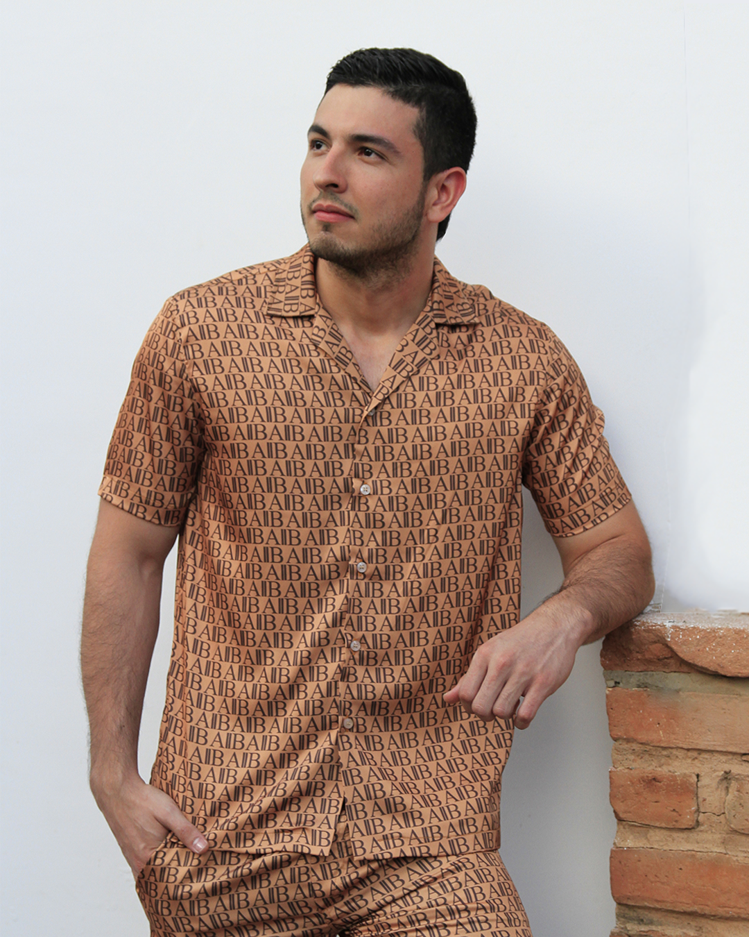 Printed silk shirt