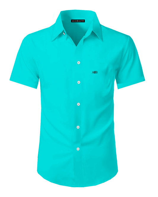 Short-sleeved cotton shirt