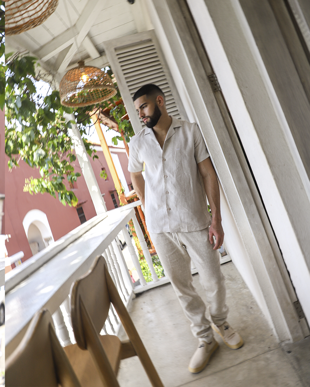 Camisa en lino Caribe