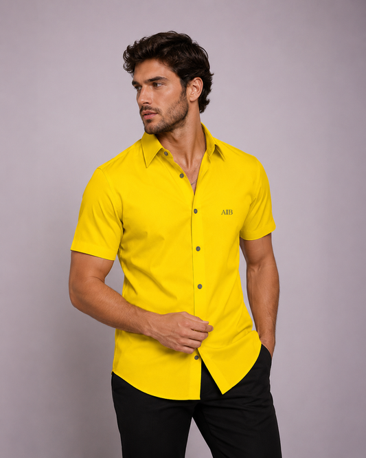 Camisa en algodón manga corta