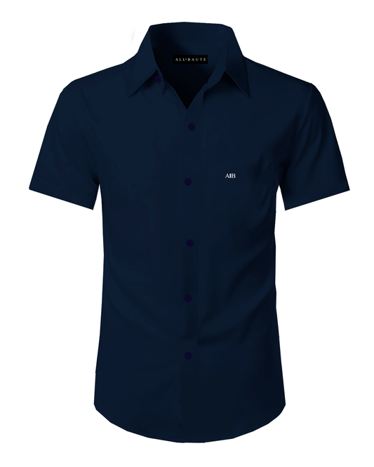 Short-sleeved cotton shirt