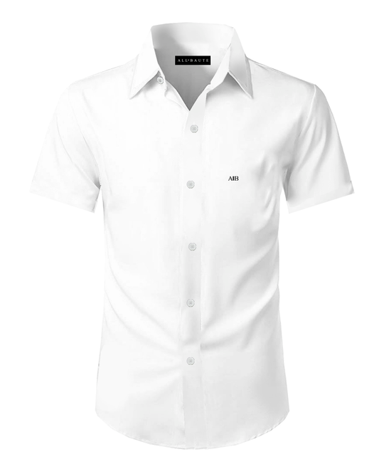 Short-sleeved cotton shirt
