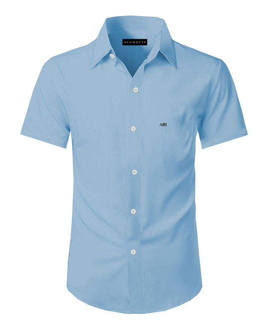Short-sleeved cotton shirt
