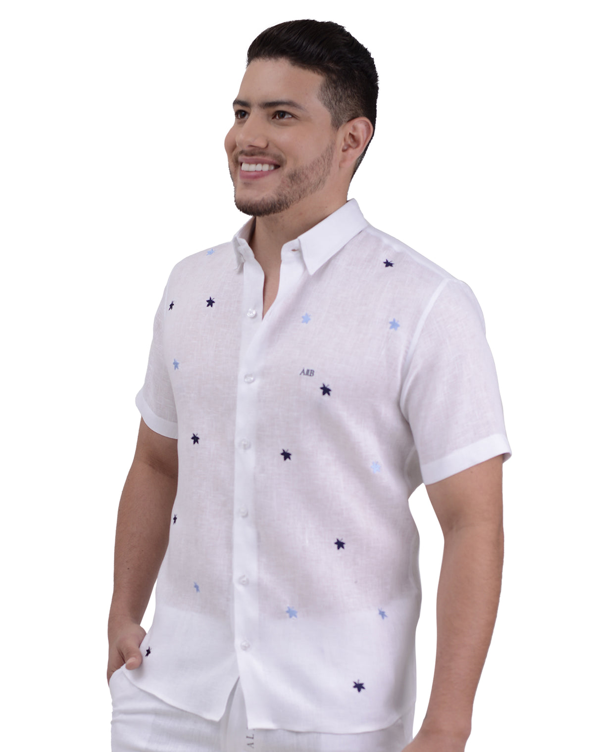 LINEN SHIRT - EMBROIDERED